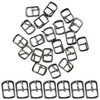 Framendino, 20 Pack Black Rectangular Metallic Single Prong Pin Shoes
