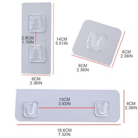 TERNCOEW Strong Sticker Snap Buckle Strong Stickers Sticky Hooks Set of 2 Hanger Strong Buckle, Brushed Silver