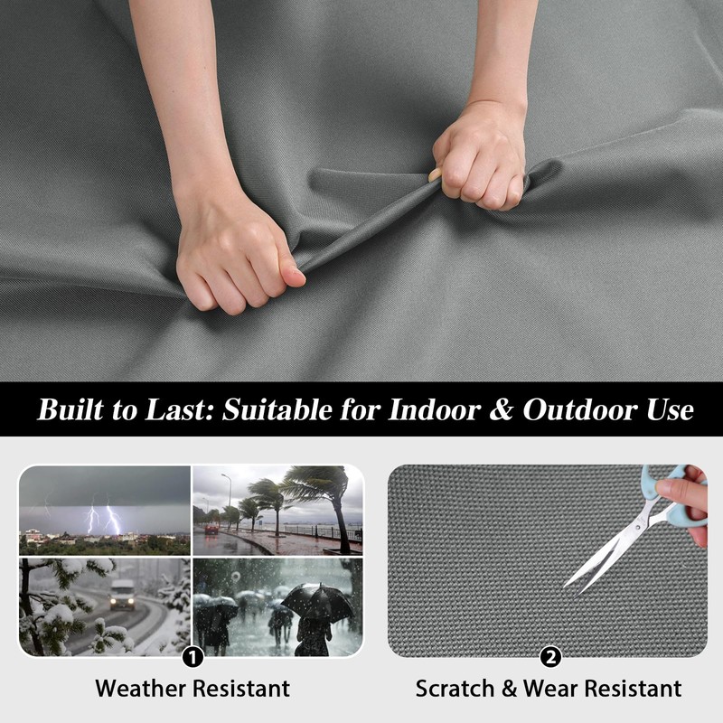ANMINY 100% Waterproof Fabric Marine Canvas, 58" W 600D, 3