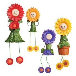 Collections Etc Hand-Painted Adorable Mum Sitters - Set of 4