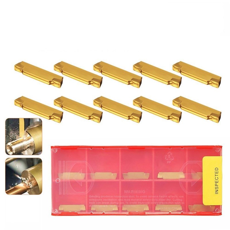 MASUNN 10pcs MGMN200-G 2mm Carbide Inserts for MGEHR/MGIVR Grooving Cut