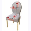 LDMD Specially shaped dining table chair cover, round backrest, fully