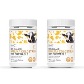 Inno Health & Care Inno Health & Care Manuka Colostrum 1500 Chewables, 2, 120 Tablets / Inno Health & Care 이노 헬스 앤 케어 마누카 초유 1500 츄어블, 2개, 120정