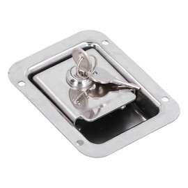 Deror 304 Stainless Steel RV Door Latch Tool Box Installation Lock with 2 Keys for Motorhome Trailer Fire Truck