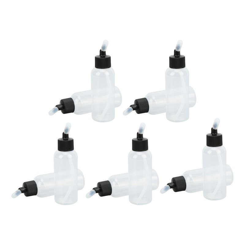 10Pcs Hair Oil Bottle 60ml Leakproof High Temperature Resistant Transparent