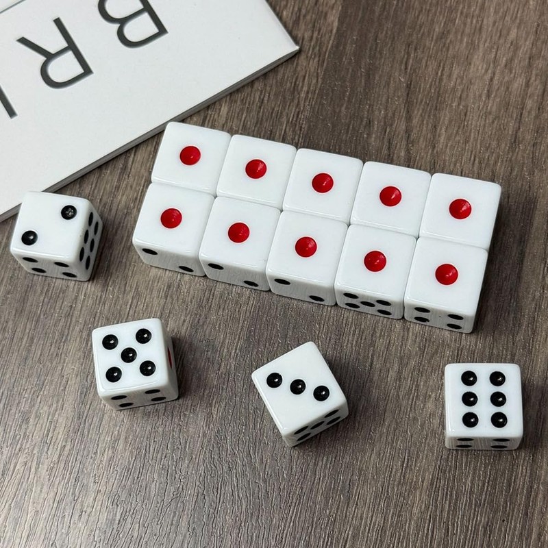 QUANTALY 16mm Dice Set of 6 Dice 6-Sided Dice for