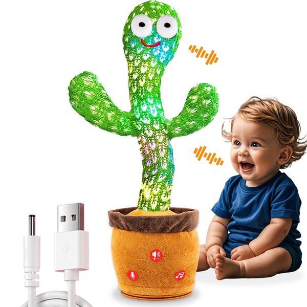 ROYPOUTA Dancing Talking Cactus Toy(Volume Adjustable), Toddler Baby Toys for