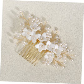 Beavorty 4pcs Flower Hair Comb for Brides Elegant Wedding Hair Accessories Decorative Side Comb Design for Special Occasions and Events
