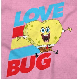 Brisco Brands SpongeBob Cartoon Heart Love Bug Baby Romper Boys or Girls