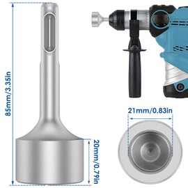 SDS Plus Ground Rod Driver for All SDS Plus Hammer Drills Steel, Heavy Duty SDS Plus Ground Rod Bits Driver Socket for Rotary Hammer Drill (21mm)