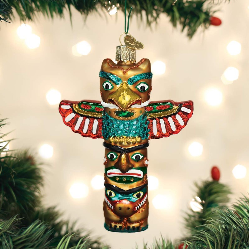Old World Christmas Totem Pole Ornament, Multi