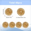 SUNNYCLUE 40Pcs Rhinestone Bubblegum Beads 20mm Disco Ball Bead Bulk