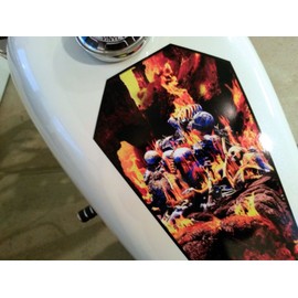 Damned Souls - Coffin - Fuel Tank & Fender Decals for Harley Davidson Sportsters & Other Motorcycles - 6pc Set