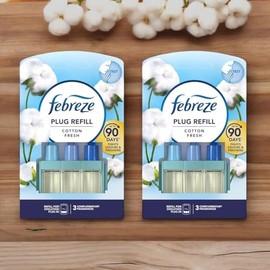 2 x Febreze 3Volution Plug-In Refills – Cotton Fresh Scent – 20ml