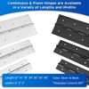 2Pack Heavy Duty Piano Hinge 18 Inch Stainless Steel Black