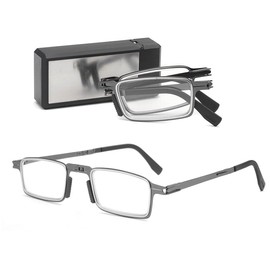 JIMMY SUNSHINE Foldable Reading Glasses Blue Light Blocking Computer Readers for Men Women Portable Blue Light Glasses with Case 3+