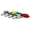 Metal Referee Whistles with Cord, 5 Pack