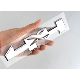 1Pc 4 x 4 Door Emblem Car Badge 4x4 Sticker Nameplate Letter Compatible with Sierra 1500 2500Hd 3500Hd SUV Truck (Chrome)