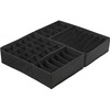 SimpleHouseware Closet Underwear Organizer Drawer Divider 4 Set, Black