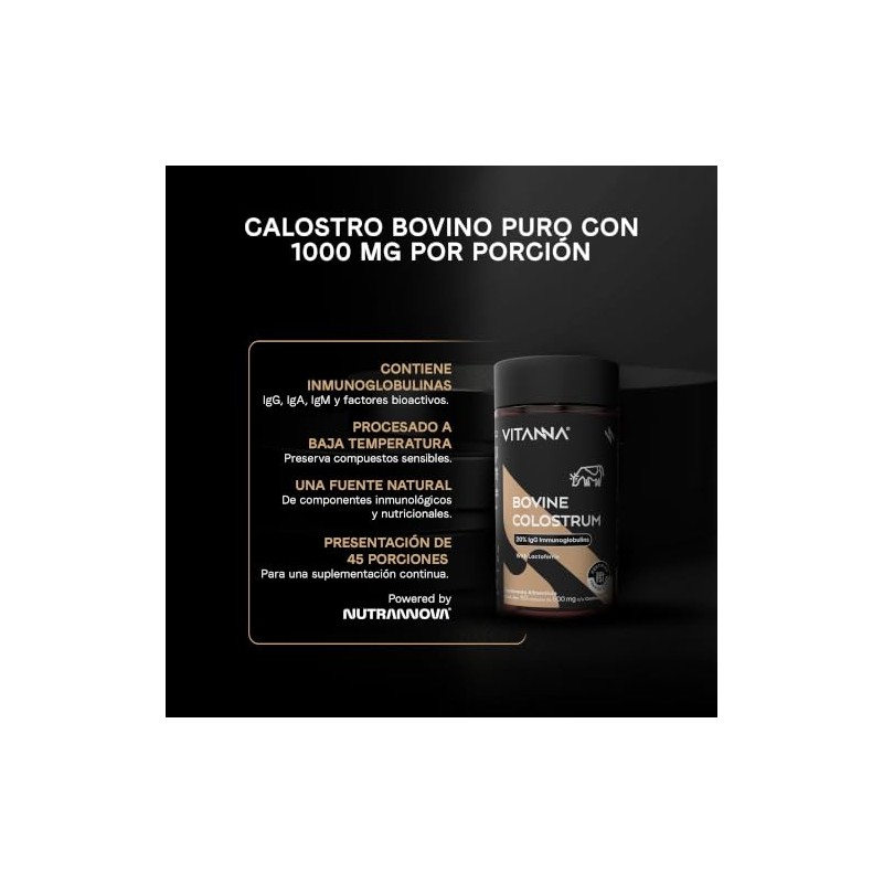 Bovine Colostrum 1000 mg | Calostro Bovino con Inmunoglobulinas Naturales