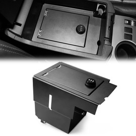 JAKISIMA Center Console Organizer Gun Safe Storage Interior Accessories Console Gun Vault Security Lock Box Armrest Tray Compatible with 2010-2020 Toyota 4RUNNER, 3-Digit Combination Lock