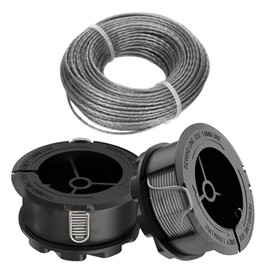 Lawn Trimmer Thread Spool, 2 Pieces Diameter 1.6 mm 6 m F016800570 Replacement Autofeed Spool + 24 m F016800462 Spool Line, Grass Trimmer Accessories Nylon Spools for Bosch UniversalGrassCut