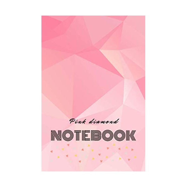 Notebook: Lined Notebook Journal Pink geometric pattern-Large (6 x 9