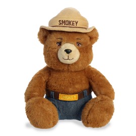 Aurora® Iconic Smokey Bear Smokey Bear Stuffed Animal - Inspiring Conservation - Nostalgic Companion - Brown 10 Inches