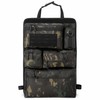 Black Polyester Car Seat Back Organizer with Multi-Pocket Hanging Storage