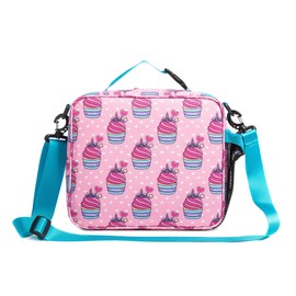 Khulula Girls Insulated Kids Cooler Lunch Bags for Food storage Totes - Picnic Cookouts School Travel Reusable Small Lunch Boxes with Cute Pattern Prints Pink Unicake