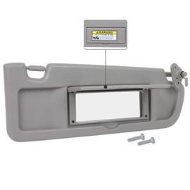 ROADFAR Right Passenger Side Sun Visor Fits for Honda Civic 2006-2011 Warm Gray Windshield Sun Visor Without Sunroof 83230-SNA-A01ZE
