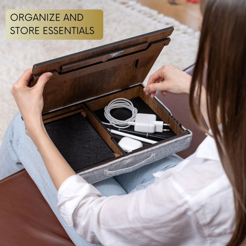 Vigo Wood Lap Desk for Laptop - Laptop Tray with