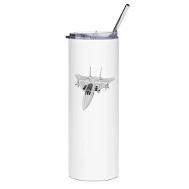 Grumman F-14 Tomcat Stainless Steel Water Tumbler with straw - 20oz.