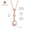 Mariell Rose Gold Bridal and Wedding Necklace, Cubic Zirconia Crystal
