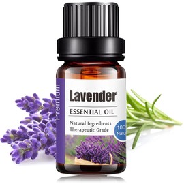 Aceites Esenciales de Lavanda Aromaterapia - Natural 100% de Aceite Esencial Natural Conjunto de Difusores y Humidificadores con Caja de Regalo Exquisita (UVa Natural, 10 ML) (Lavanda)