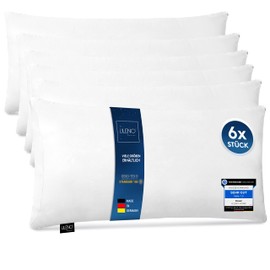 Lileno Home Microfibre Cushion 40 x 80 cm Premium (450 g Filling) Set of 6 Washable up to 95 Degrees with Zip – Pillow 40 x 80 cm as Cushion Filling for Bed – Decorative Sofa Cushion