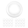 PARMIDA (24 Pack) 5/6 Inch Dimmable LED Disk Light Surface Flush Mount 15W, UL Listed, Recessed Retrofit Ceiling Lights, Energy Star, Installs into Junction Box Or Recessed Can, 1050lm - 5000K