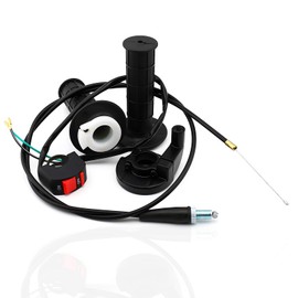 22mm 7/8" Twist Throttle Accelerator Handle (Grip + Cable + Throttle Clamp + flameout Switch Kits) for 50cc 110cc 150cc 250cc Mini Bike ATV Quad Pit Bike Dirtbike