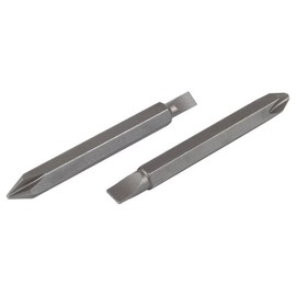 wolfcraft Double Bit Set, Flat / Crosshead (PH), 2 Pcs. I 2407000 I 2 Solid bits each for 2 head types, 60 mm, in various sizes