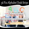 YIXAXKAO 36 Pieces Alphabet Letters Desk Strips Manuscript Letters Desk