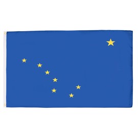 AZ FLAG Alaska Flag 3' x 5' - US state of Alaska flags 90 x 150 cm - Banner 3x5 ft