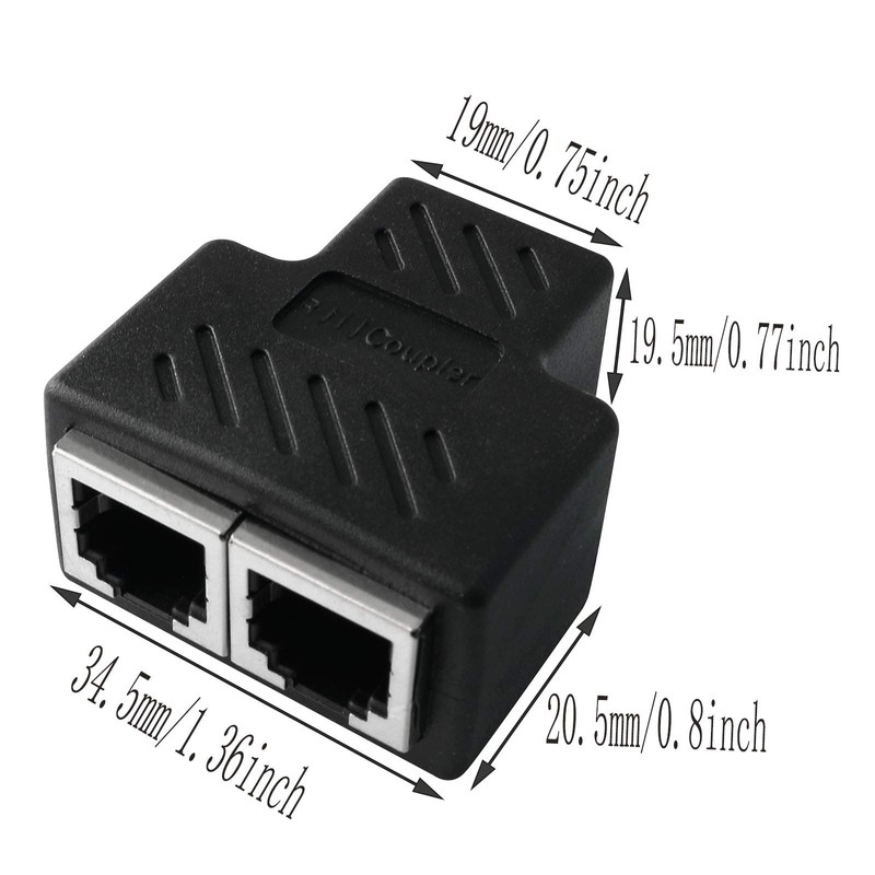 AXLIZER Telephone Splitter 1 to 2 RJ11 6P4C Wall Jack