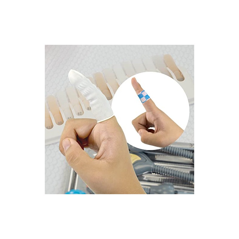 MELTU 200 Pcs Finger Cots, Disposable Finger Protectors, Latex Anti-Static