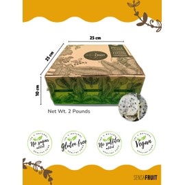 SENSAFRUIT-Dried Dragon Fruit | 100% NATURAL | NO SUGAR ADDED, UNSULFURED | Gluten Free | Perfect snack for your family | Direct Producers | Wholesale | Slices | 1 box x32 Oz (2 Pounds)