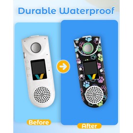 Plifal Skin Cover Compatible with Vocera B3000/B3000n - Pretty Cat & Flower Set of 4 Skin Cover Decals Compatible with Vocera B3000, Voice Badge Decoration Sticker for Nurse Nursing Medical