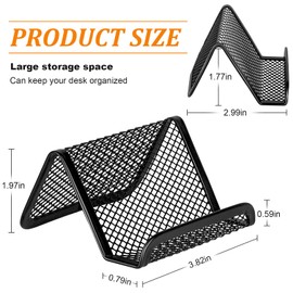 EMOMAS Business Card Holder for Desk，Office Desktop Business Card Display Holder，Mesh Business Card Holder，Desk Accessories for Women and Men （6 Pack）