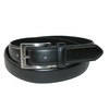 CTM Men's Leather 28.5 mm Basic Dress Belt with Silver