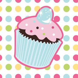 16-Count Paper Beverage Napkins, Sweet Treats