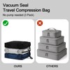 Locmeo 3 Pcs Travel Vacuum Seal Bags 48l with Liquid