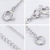 3 Pieces Silver Bracelet Necklace Extended Chain Silver Necklace Extenders